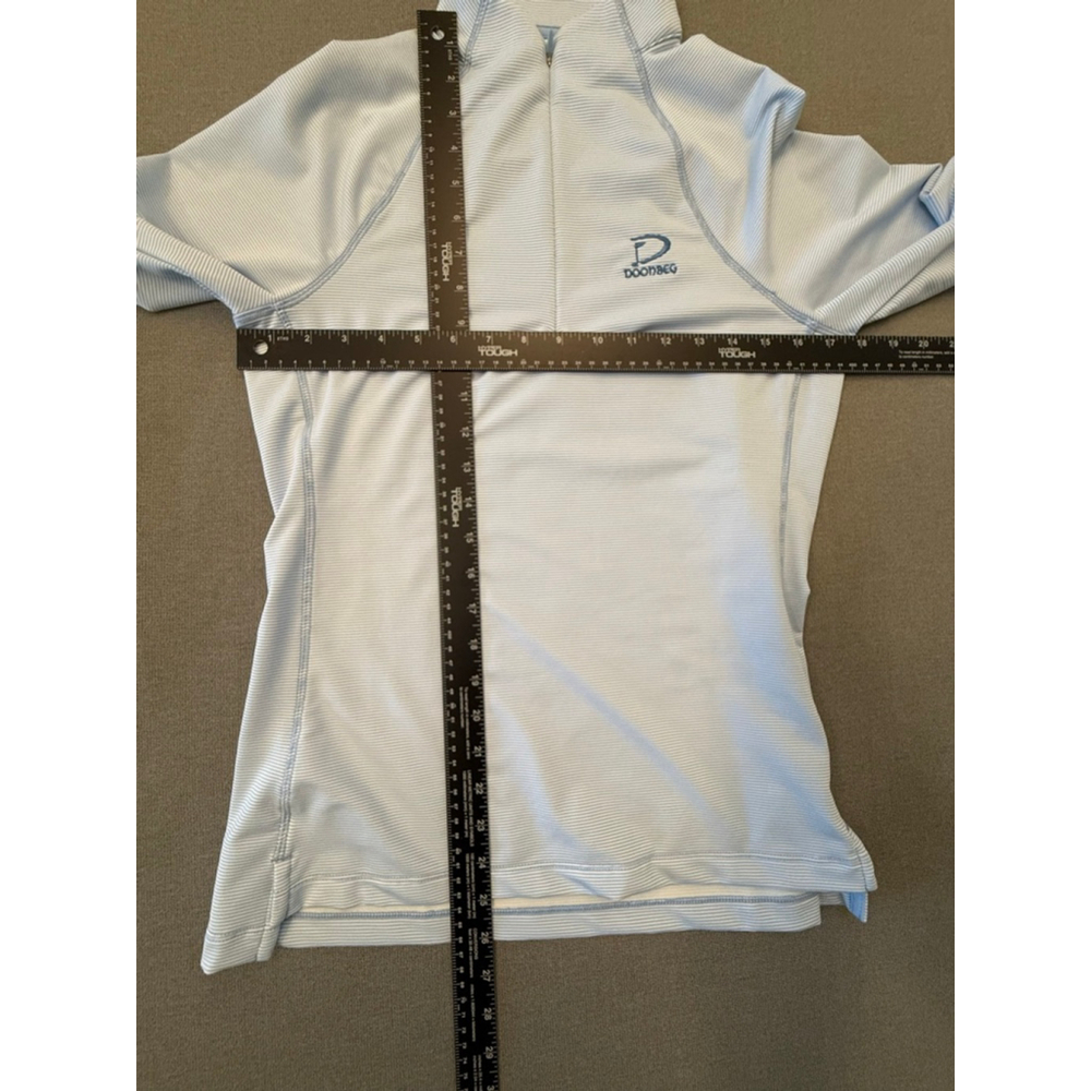 Peter Millar Doonbeg Blue/White LS Quarter Zip Go… - image 3